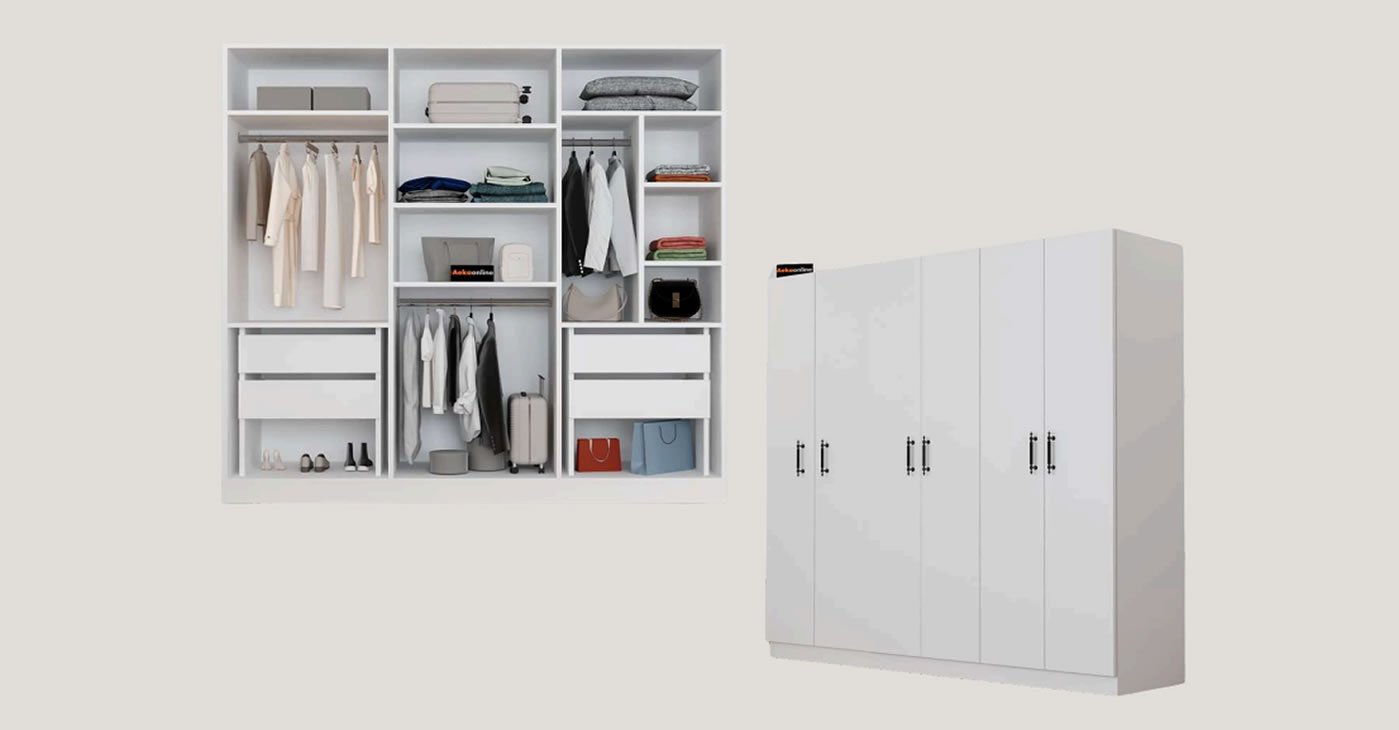 6 Kapaklı Gardırop