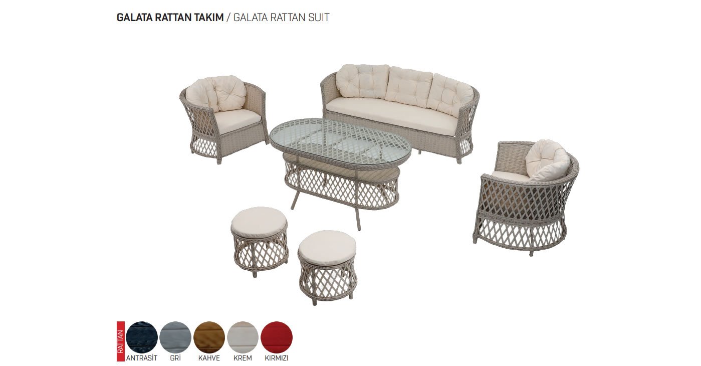 Galata Rattan Bahçe Mobilyası